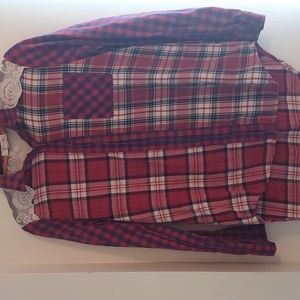 Taylor & sage size medium flannel with lace back detail